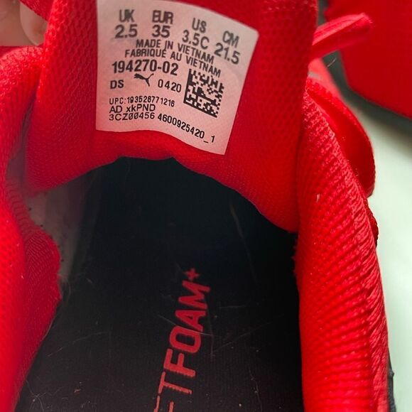 PUMA Axelion Interest Boys' Size 3.5C Red - Picture 5 of 7